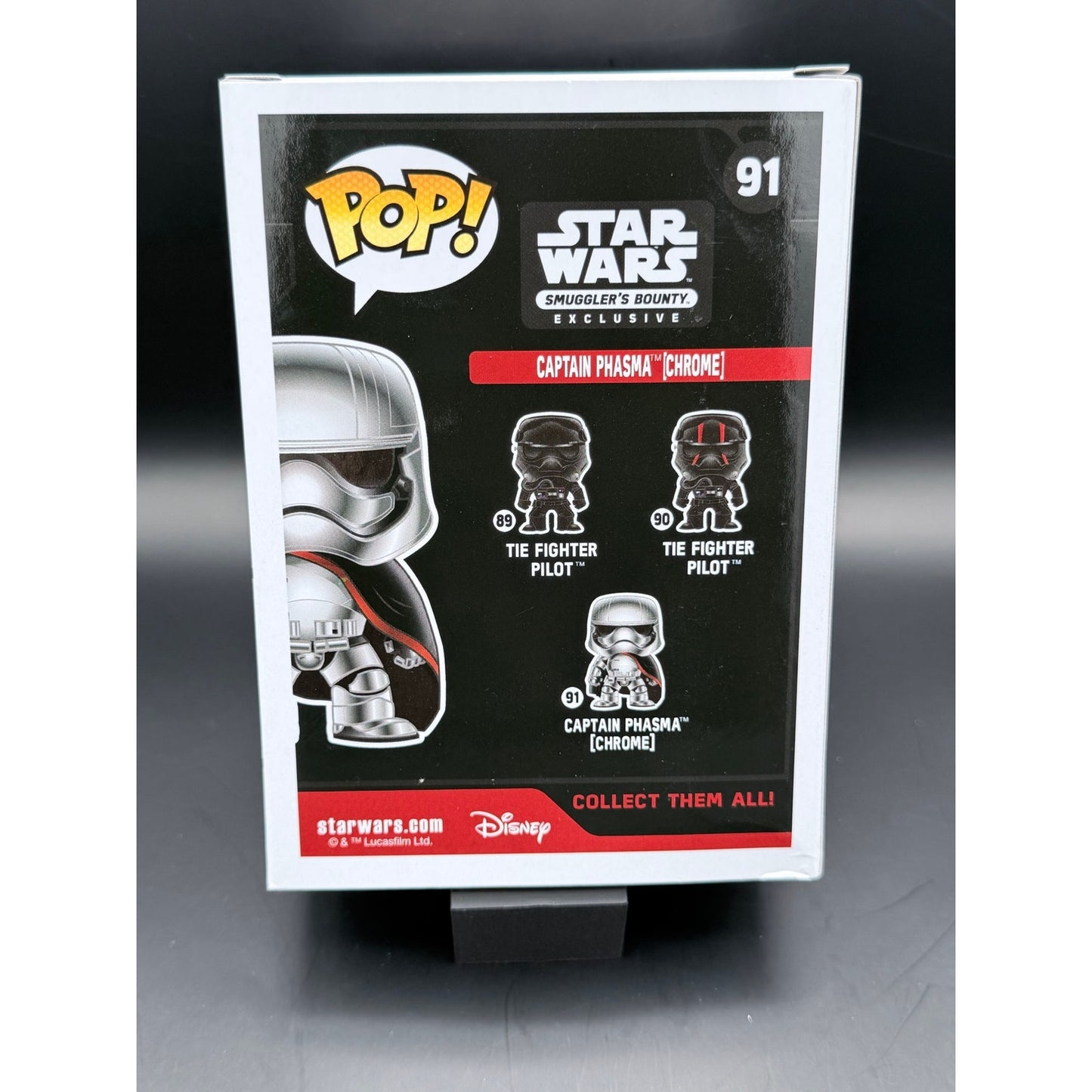 Funko Pop Captain Phasma Chrome 91 Smugglers Bounty back view