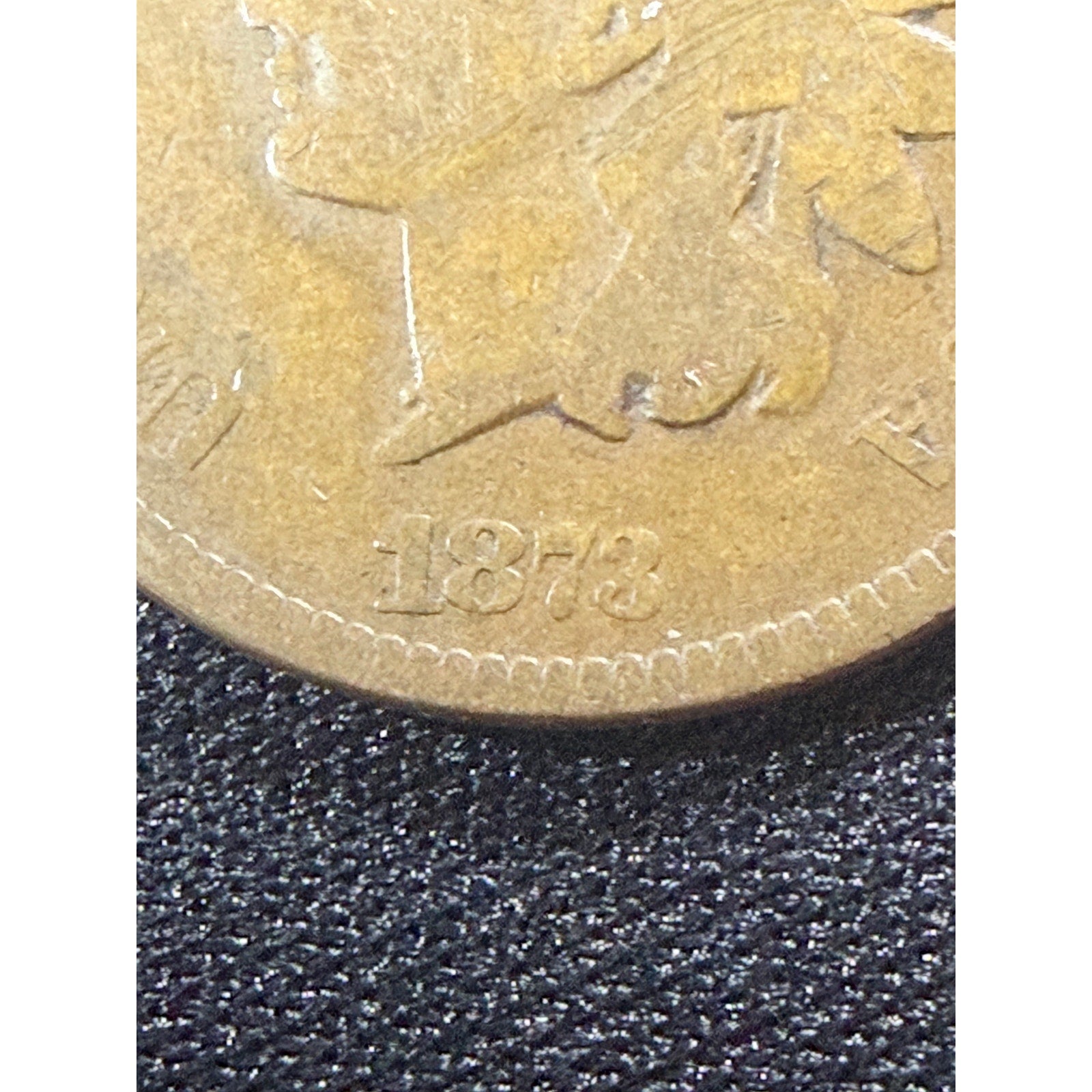 1873 Indian Head Cent Open 3 obverse semi key coin