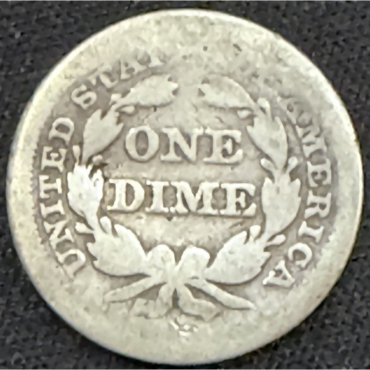 1853 Arrows Seated Liberty Dime reverse early silver coin