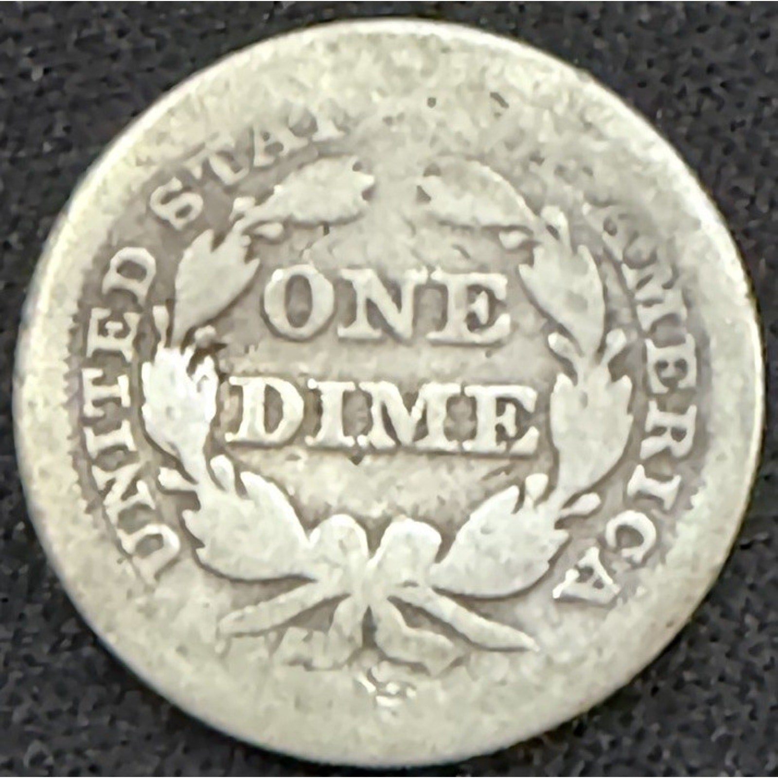 1853 Arrows Seated Liberty Dime reverse early silver coin