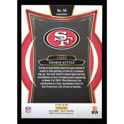 2024 Panini Select George Kittle #58 Black Red Shock Prizm Football back