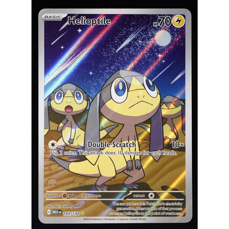 Pokemon Helioptile 143/132 Mega Evolution Illustration Rare Holo English NM