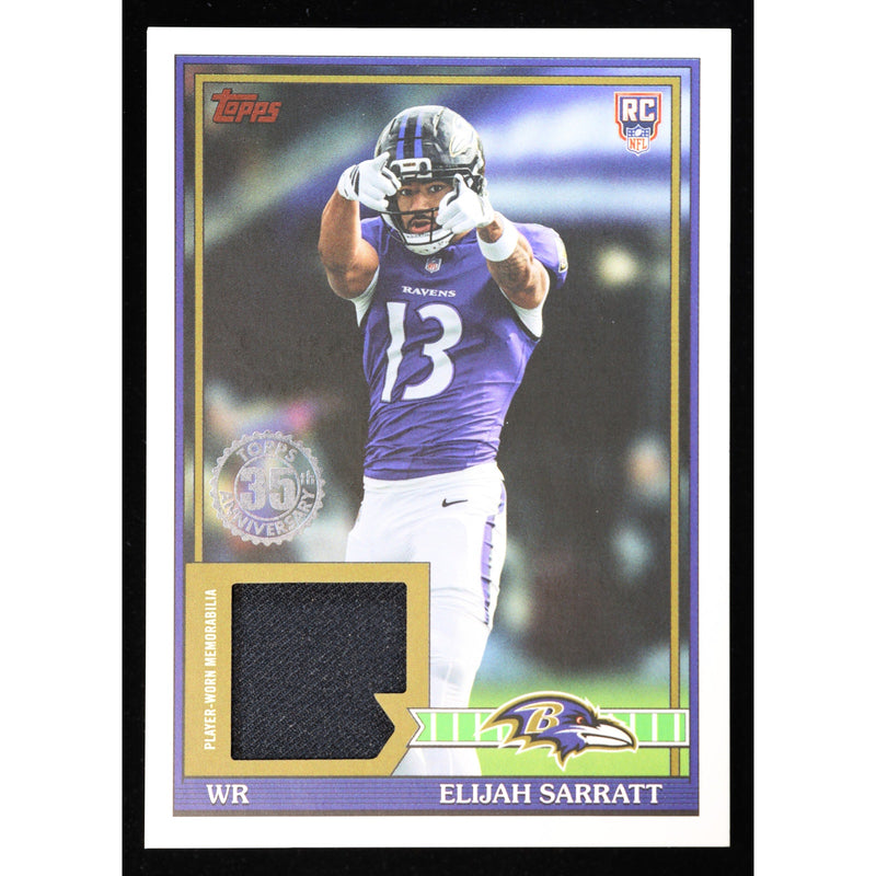 2026 Topps Flagship Elijah Sarratt RC Rookie Relic 91RR-ES — Near Mint