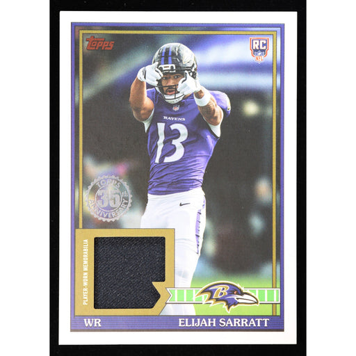 2026 Topps Flagship Elijah Sarratt RC Rookie Relic 91RR-ES — front