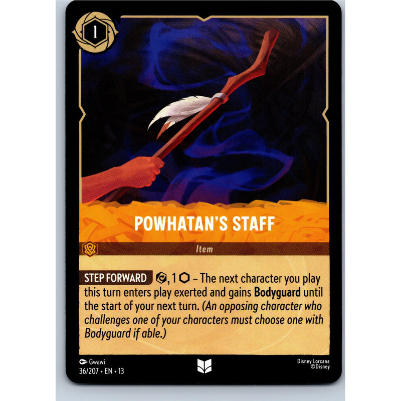 Disney Lorcana Powhatan's Staff 36/207 AOTV Uncommon Nonfoil NM