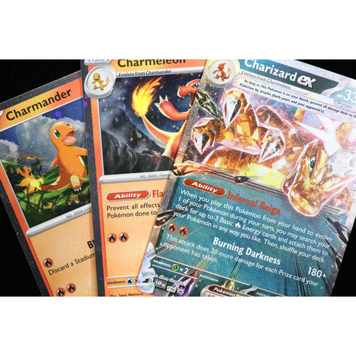 Pokémon Charizard ex SVP196 Charmander Evolution Line Set Near Mint