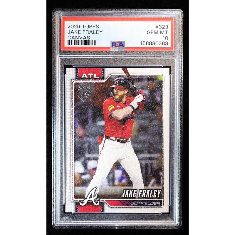 2026 Topps Jake Fraley #323 Canvas /50 PSA 10 POP 1 Braves