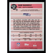 2026 Topps Flagship Sam Darnold 91TF-50 Crackle Foil Football back