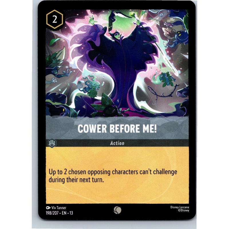 Disney Lorcana Cower Before Me! 198/207 AOTV Common Nonfoil NM