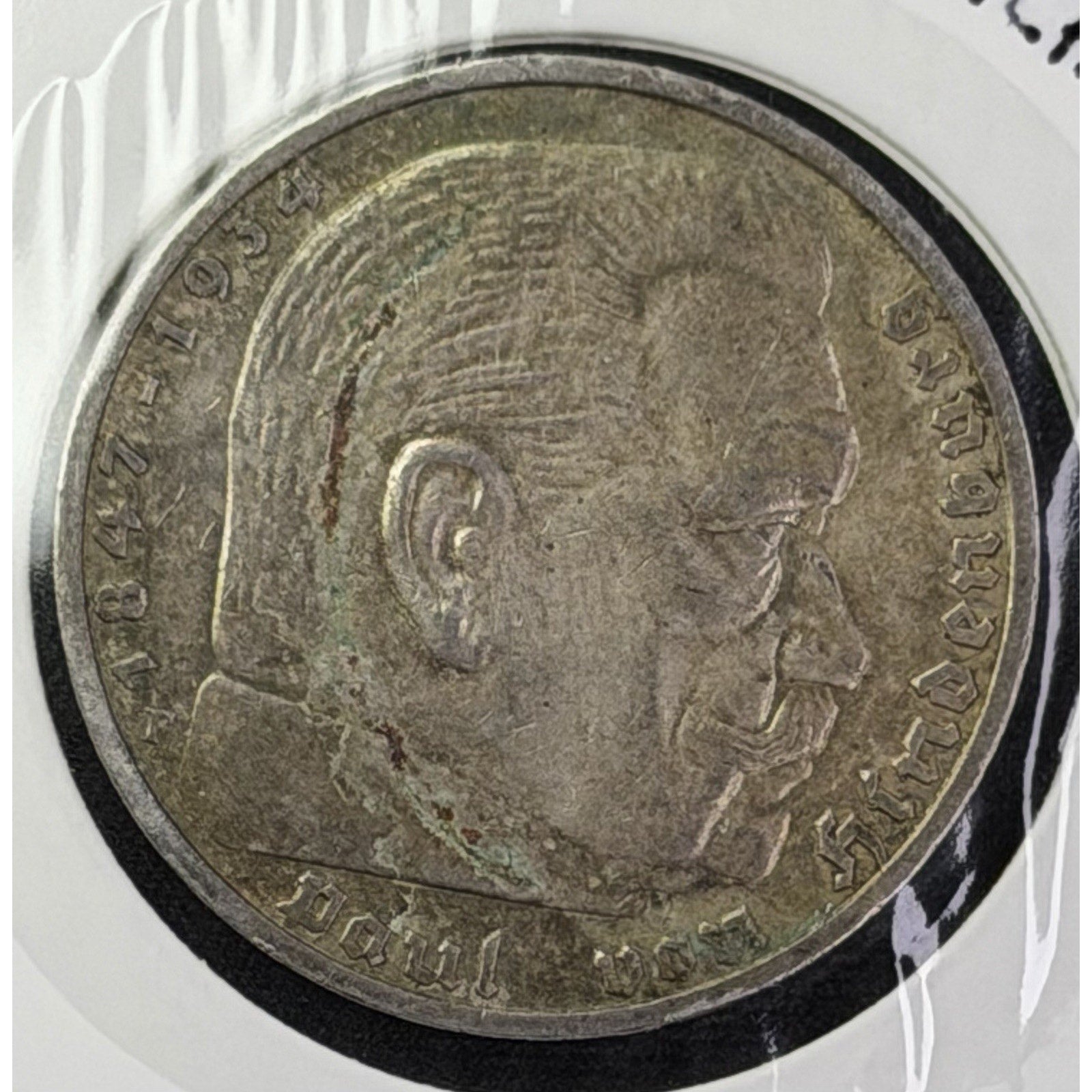1939 F Germany 5 Reichsmark KM 94 silver coin obverse