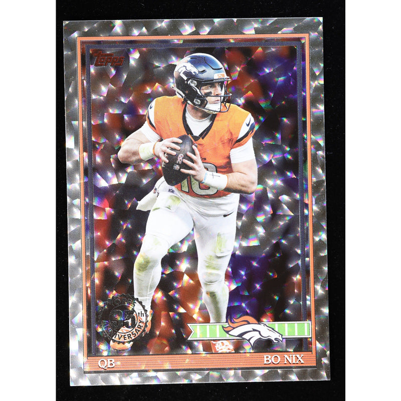 2026 Topps Flagship Bo Nix 1991 Crackle Foil 91TF-31 — Near Mint