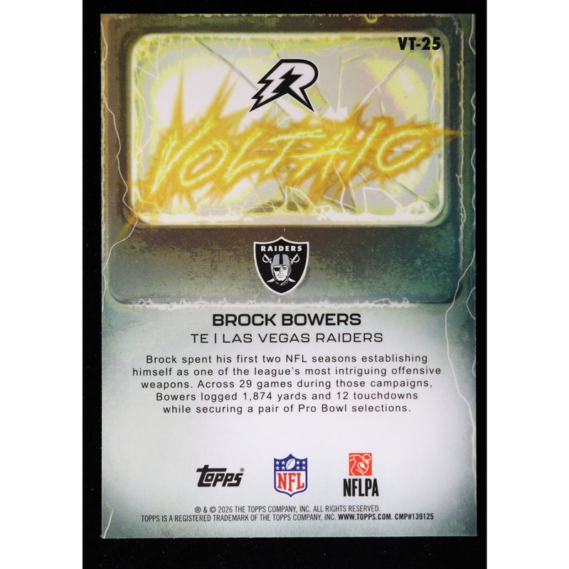2025 Topps Resurgence Brock Bowers Voltaic VT-25 — Near Mint