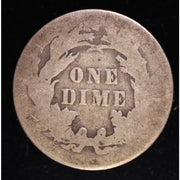 1891 Seated Liberty Dime 90 Percent Silver Coin Reverse