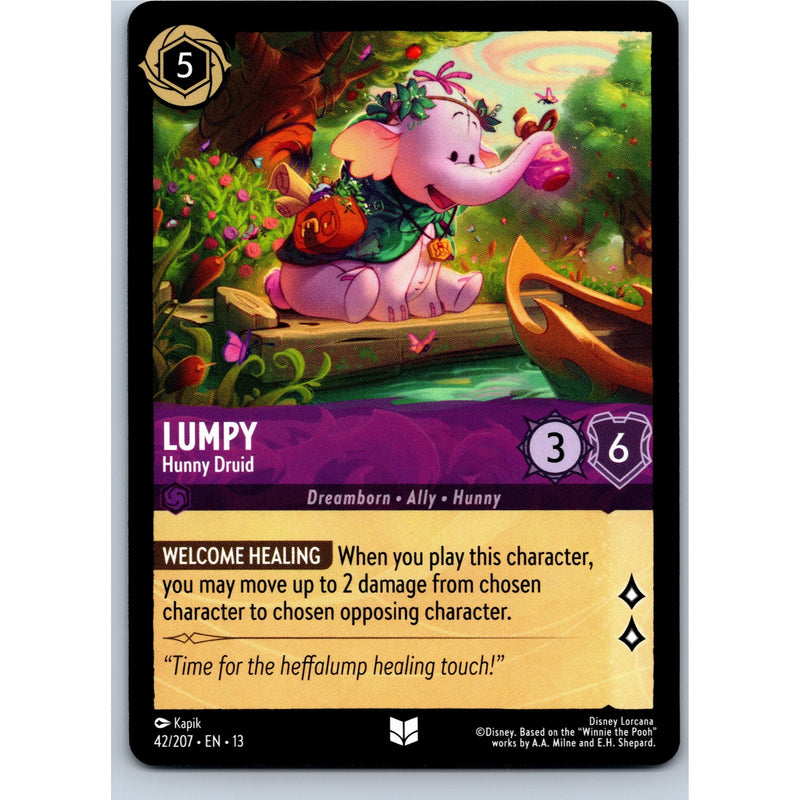Disney Lorcana Lumpy - Hunny Druid 42/207 AOTV Uncommon Nonfoil NM