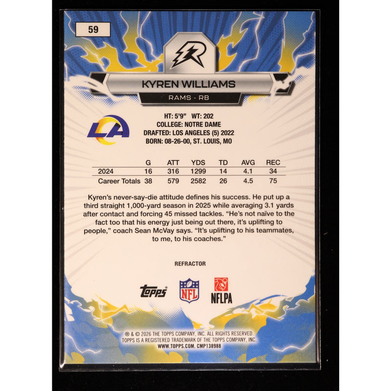 2025 Topps Resurgence Kyren Williams #59 Refractor — Near Mint