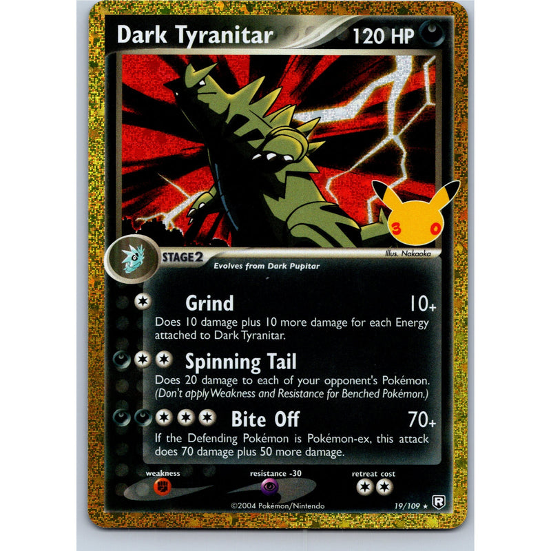 Pokemon Dark Tyranitar 19/109 30th Celebration Classic Collection Holo NM