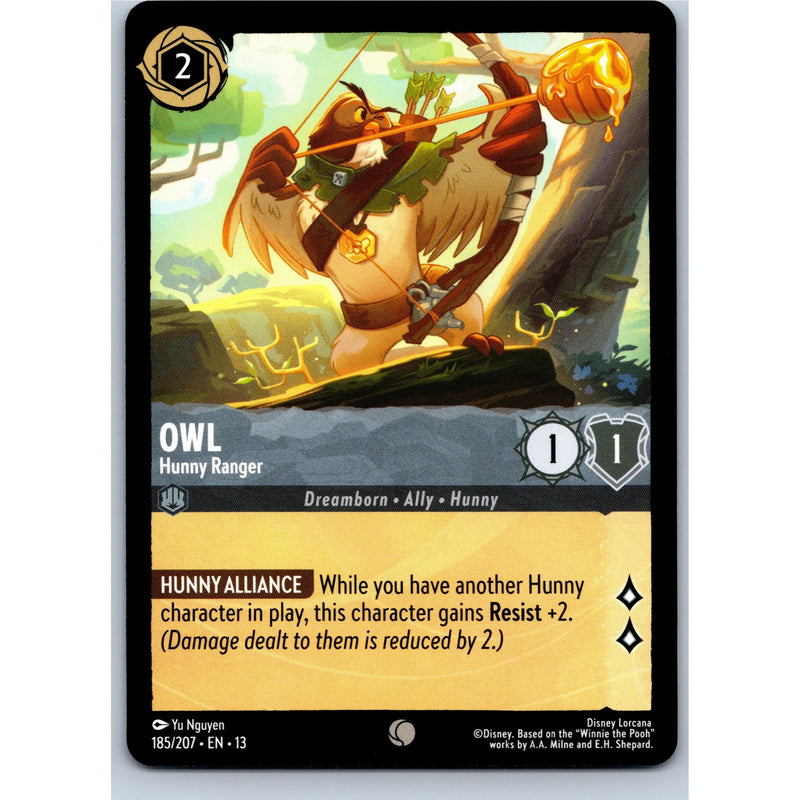 Disney Lorcana Owl - Hunny Ranger 185/207 AOTV Uncommon Nonfoil NM