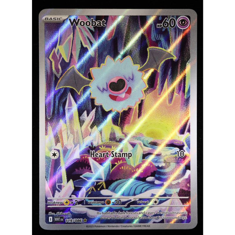 Pokémon Woobat 119/086 Illustration Rare | White Flare