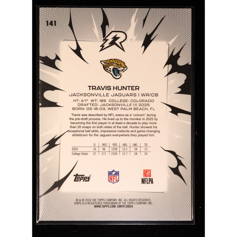 2025 Topps Resurgence Travis Hunter RC #141 — Near Mint