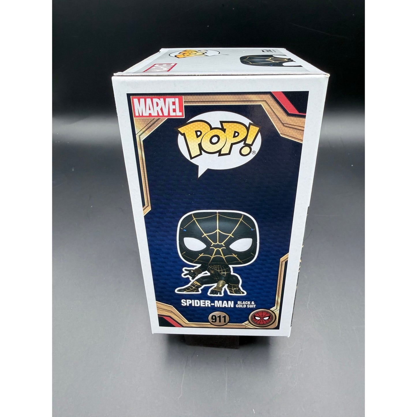 Spider Man Funko Pop 911 side view box