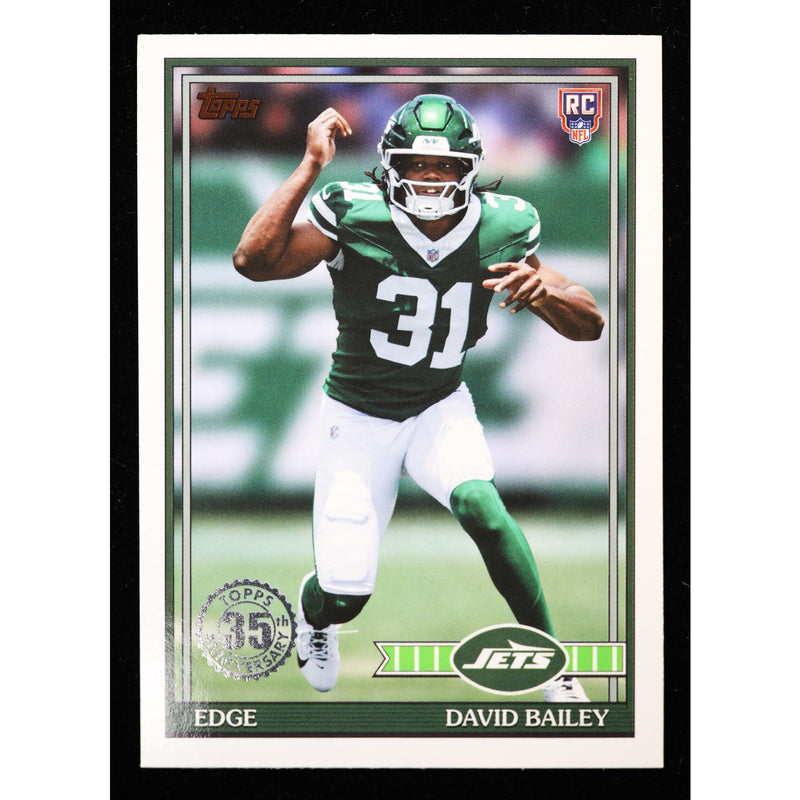 2026 Topps Flagship David Bailey RC 1991 Topps 91TR-43 Football front