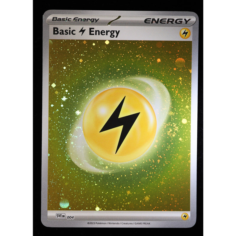 Pokémon Basic Lightning Energy 004 Cosmos Holo Multi Swirl | Scarlet & Violet