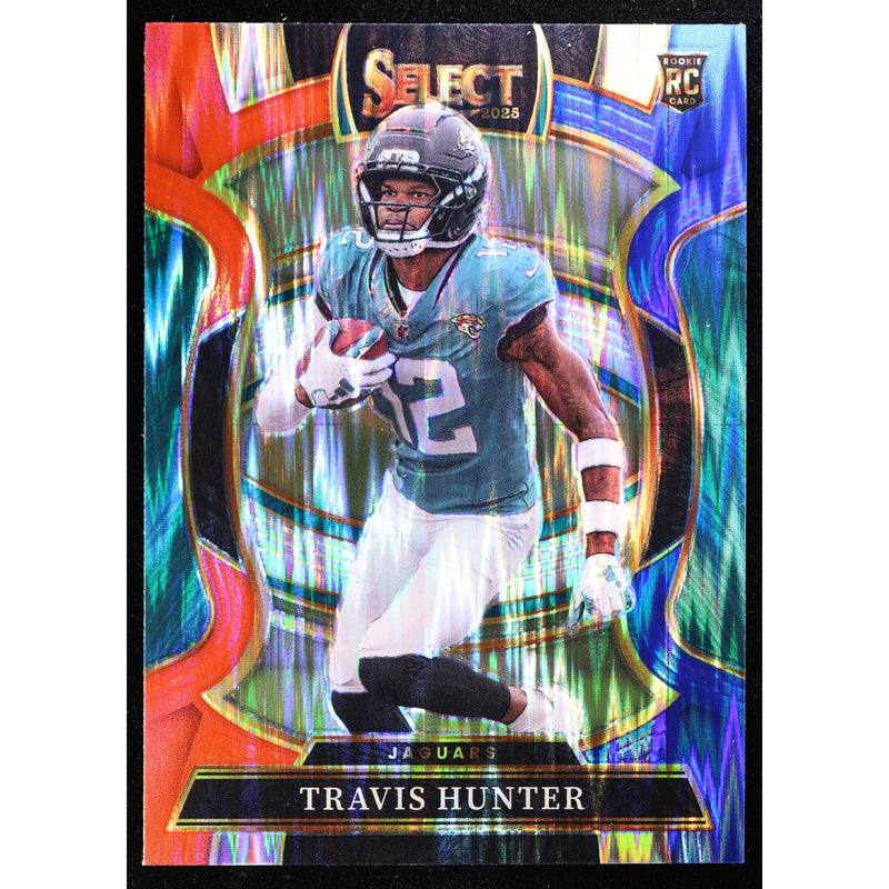 2025 Panini Select Travis Hunter RC #28 Red Blue Shock Prizm – Near Mint