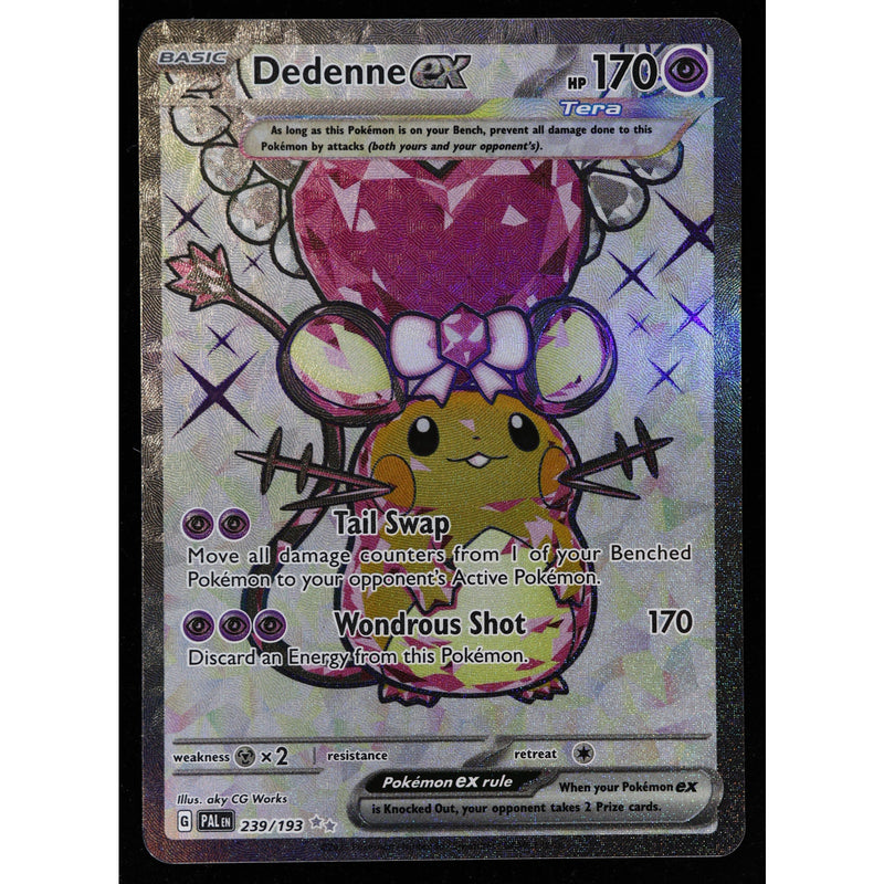 Pokemon Dedenne ex 239/193 Paldea Evolved Ultra Rare Full Art Holo
