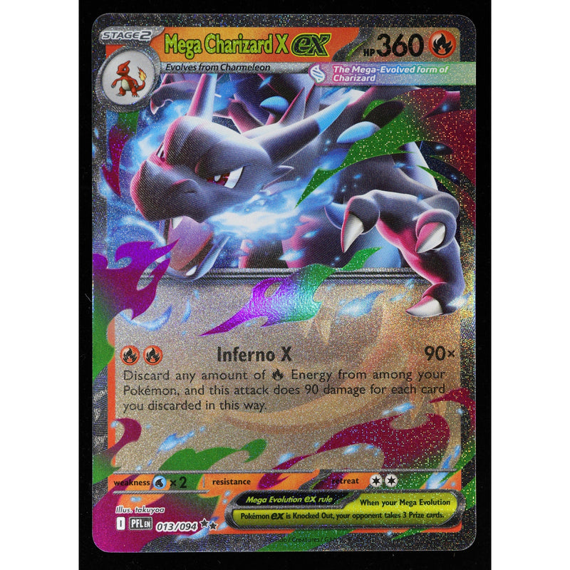 Pokemon Mega Charizard X ex 013/094 Phantasmal Flames Double Rare Holo