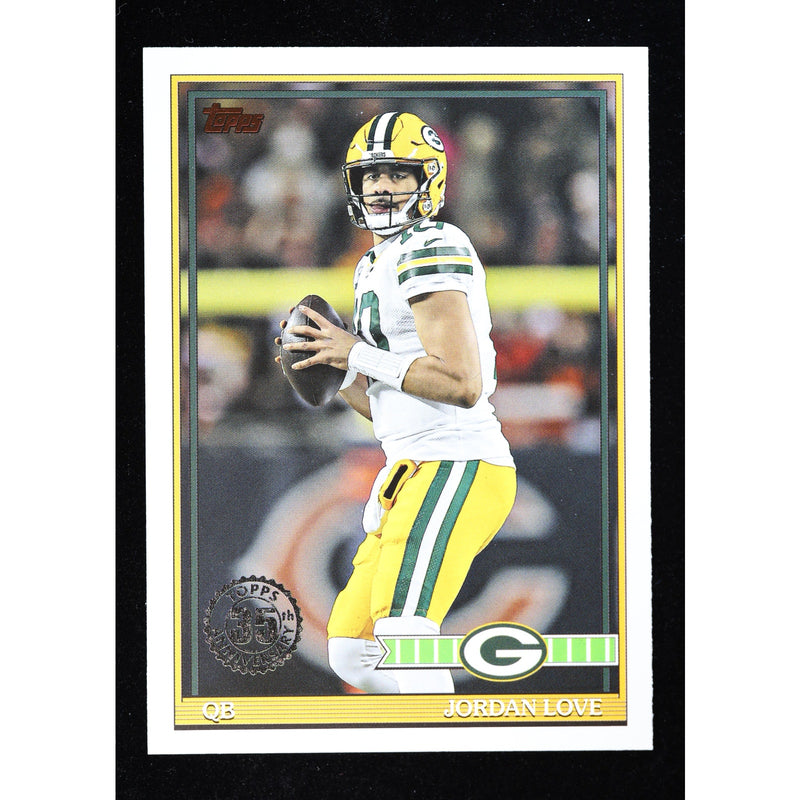 2026 Topps Flagship Jordan Love 1991 Topps Football 91TF-42 — Near Mint