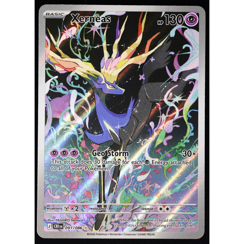 Pokemon Xerneas 091/086 CRI Illustration Rare Holo English NM