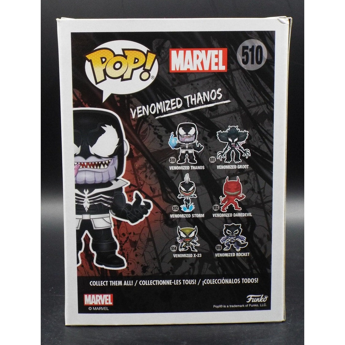 Venomized Thanos Funko Pop 510 back box Marvel Venom