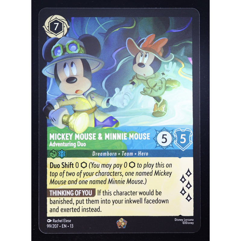 Disney Lorcana Mickey & Minnie 99/207 Legendary Cold Foil – Near Mint