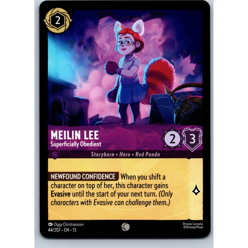 Disney Lorcana Meilin Lee - Superficially Obedient 44/207 AOTV Common Nonfoil NM