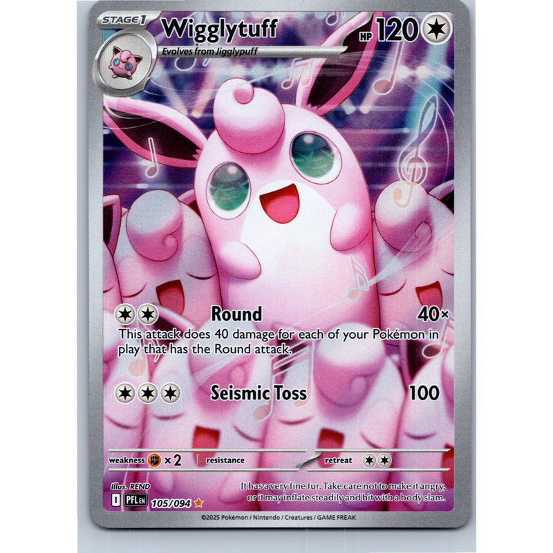 Pokemon Wigglytuff 105/094 Phantasmal Flames Illustration Rare Holo NM