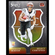 2024 Panini Select Certified Jermaine Burton RC #19 Football Card front