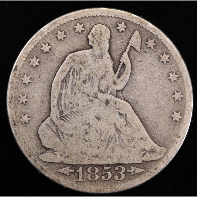 1853 Seated Liberty Half Dollar Arrows & Rays
