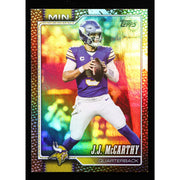2026 Topps Flagship J.J. McCarthy #134 Football Leather Foil front