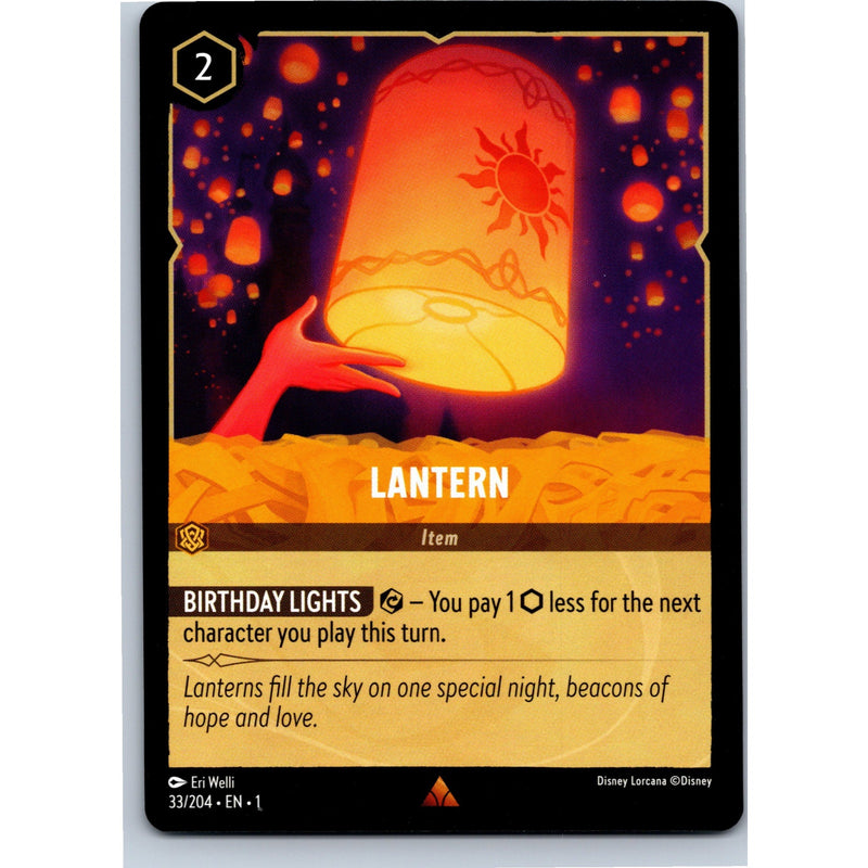 Disney Lorcana Lantern 33/204 TFC Uncommon Nonfoil NM