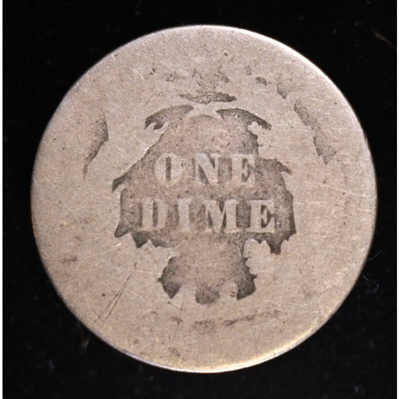 1876 Seated Liberty Dime 90 Percent Silver Coin Reverse