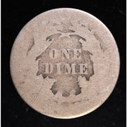 1876 Seated Liberty Dime 90 Percent Silver Coin Reverse