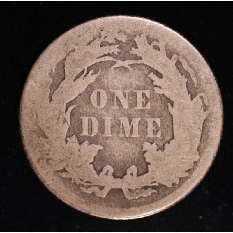 1887 Seated Liberty Dime 90 Percent Silver Coin Reverse