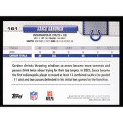 2026 Topps Flagship Sauce Gardner #161 Silver Crackle Foil Colts back