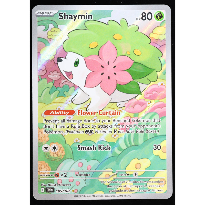 Pokemon Shaymin 185/182 Destined Rivals Illustration Rare Holo English NM