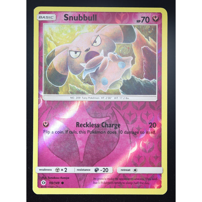 Pokemon Snubbull 90/149 Sun Moon Reverse Holo English NM
