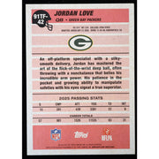 2026 Topps Flagship Jordan Love 1991 Topps 91TF-42 Football back