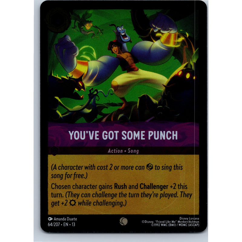 Disney Lorcana You've Got Some Punch 64/207 AOTV Common Nonfoil NM