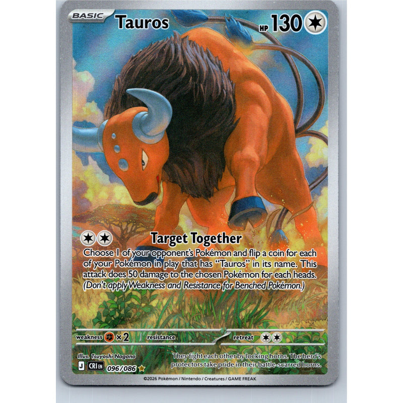 Pokemon Tauros 096/086 Chaos Rising Illustration Rare Holo English NM