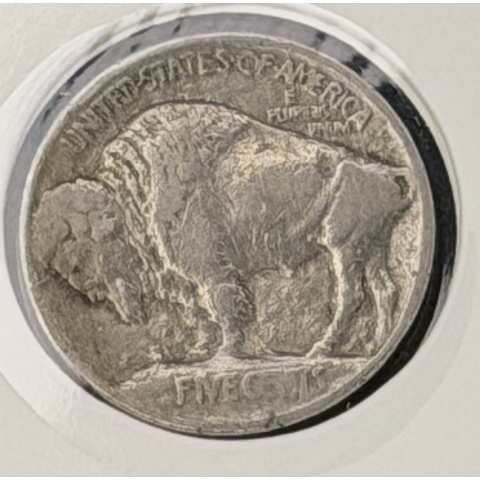 1913 Buffalo Nickel Type 1 reverse raised mound design
