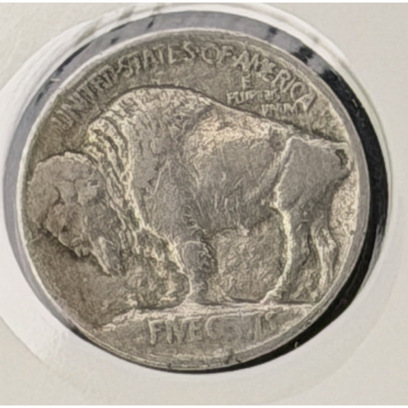 1913 Buffalo Nickel Type 1 reverse raised mound design